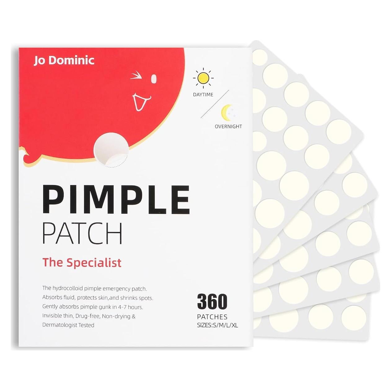 Parches para Acné Hidrocoloides Jo Dominic - 360 Piezas