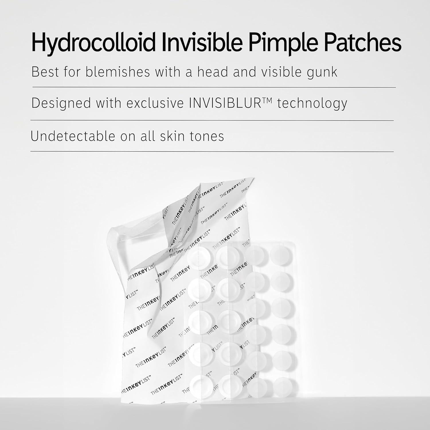 Parches Invisibles para Granos Hydrocolloid The INKEY List - 12 Piezas