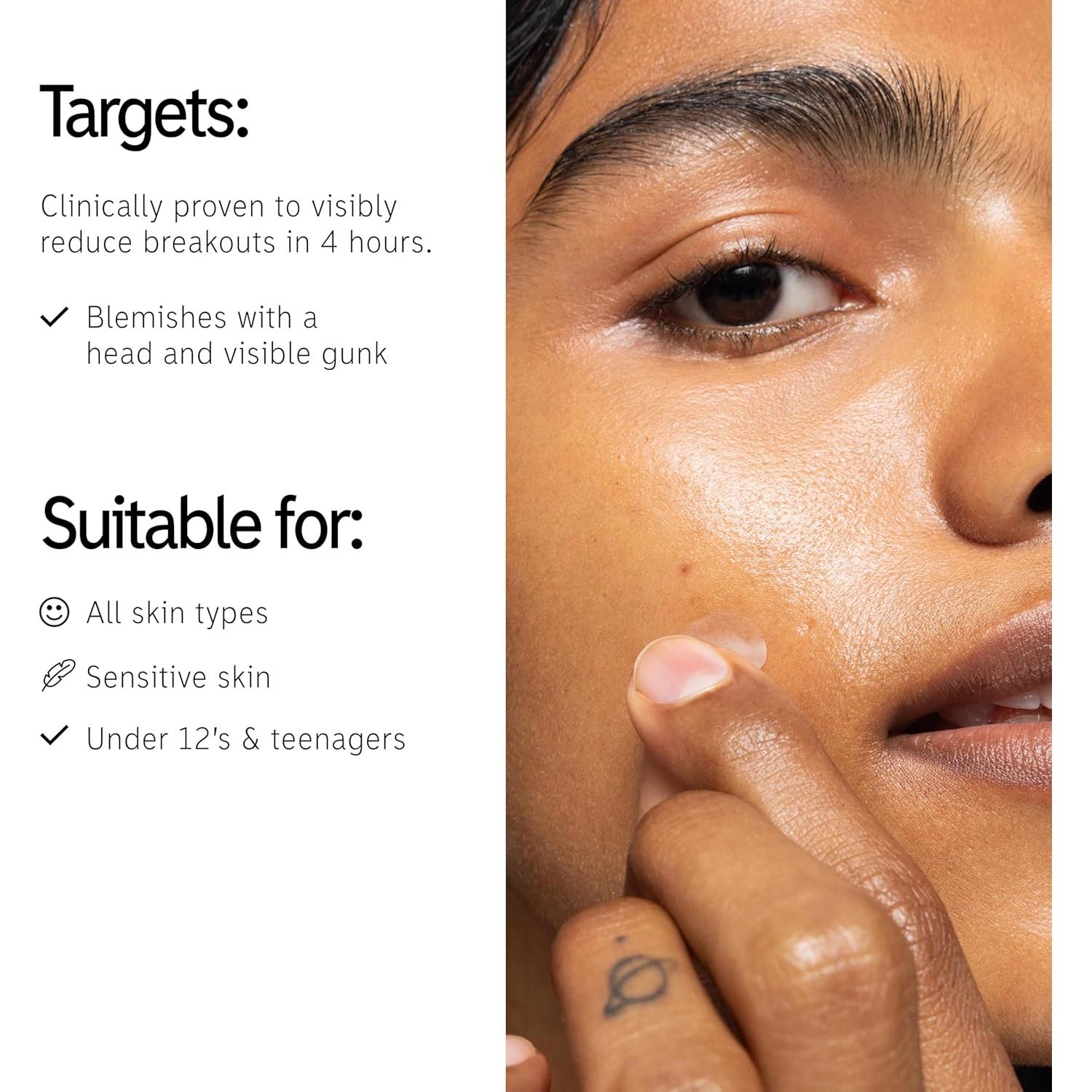 Parches Invisibles para Granos Hydrocolloid The INKEY List - 12 Piezas