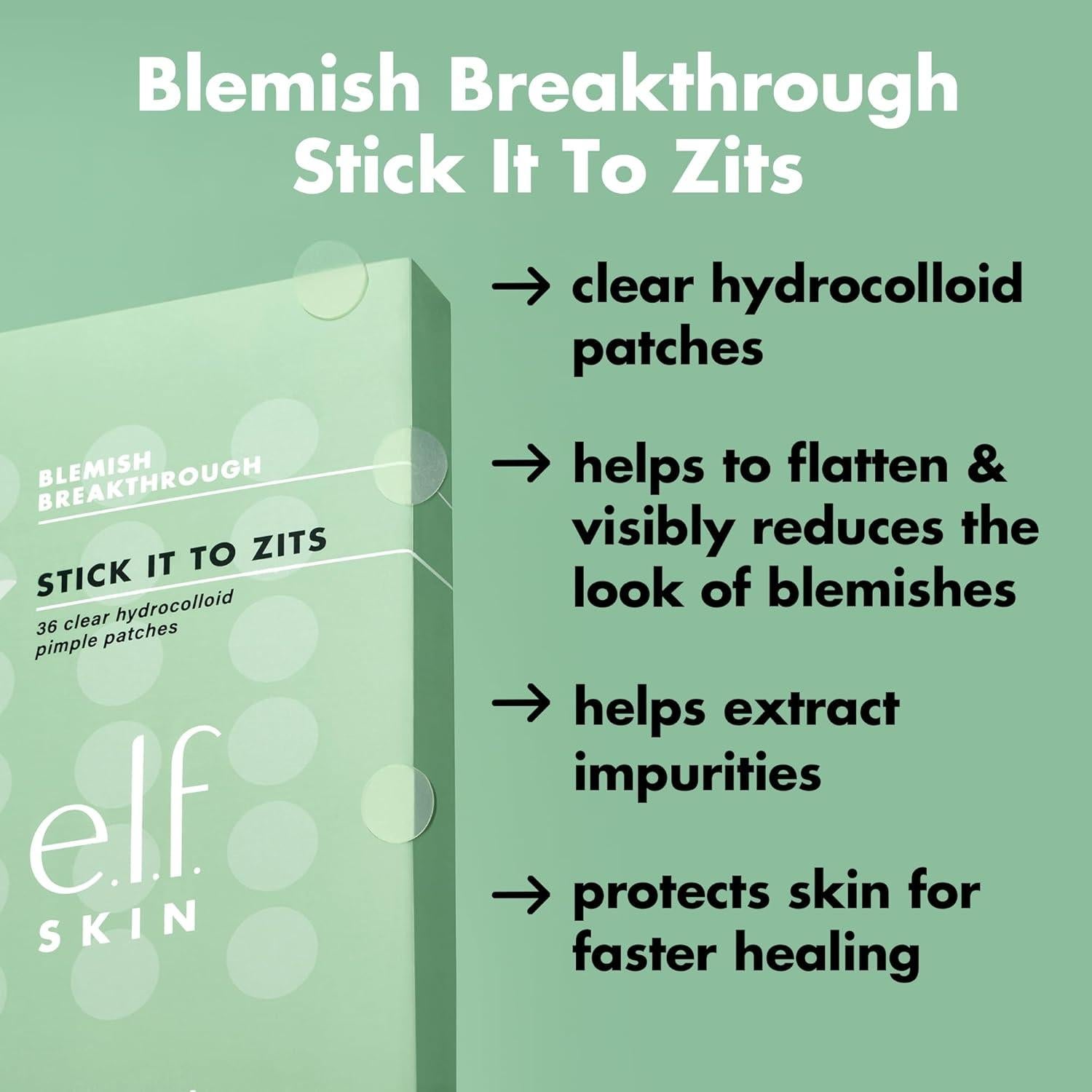 Parches para Granos e.l.f. SKIN Blemish Breakthrough 36 Piezas