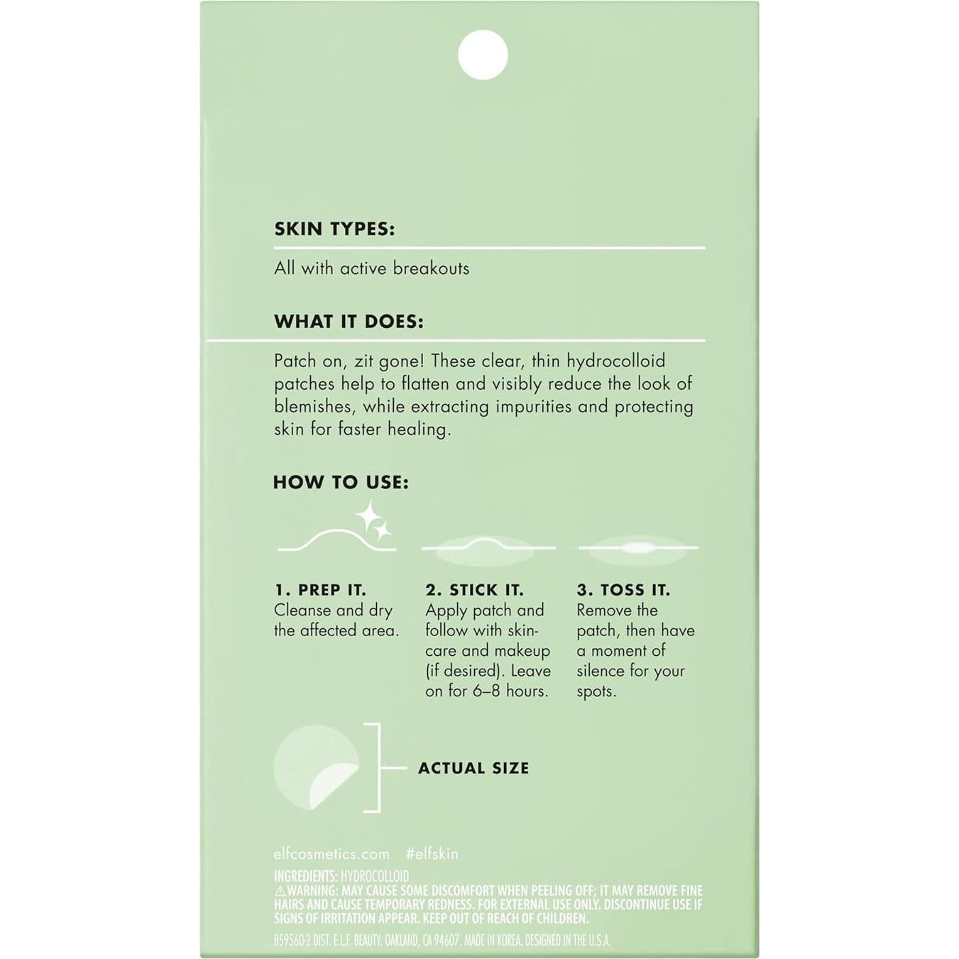 Parches para Granos e.l.f. SKIN Blemish Breakthrough 36 Piezas