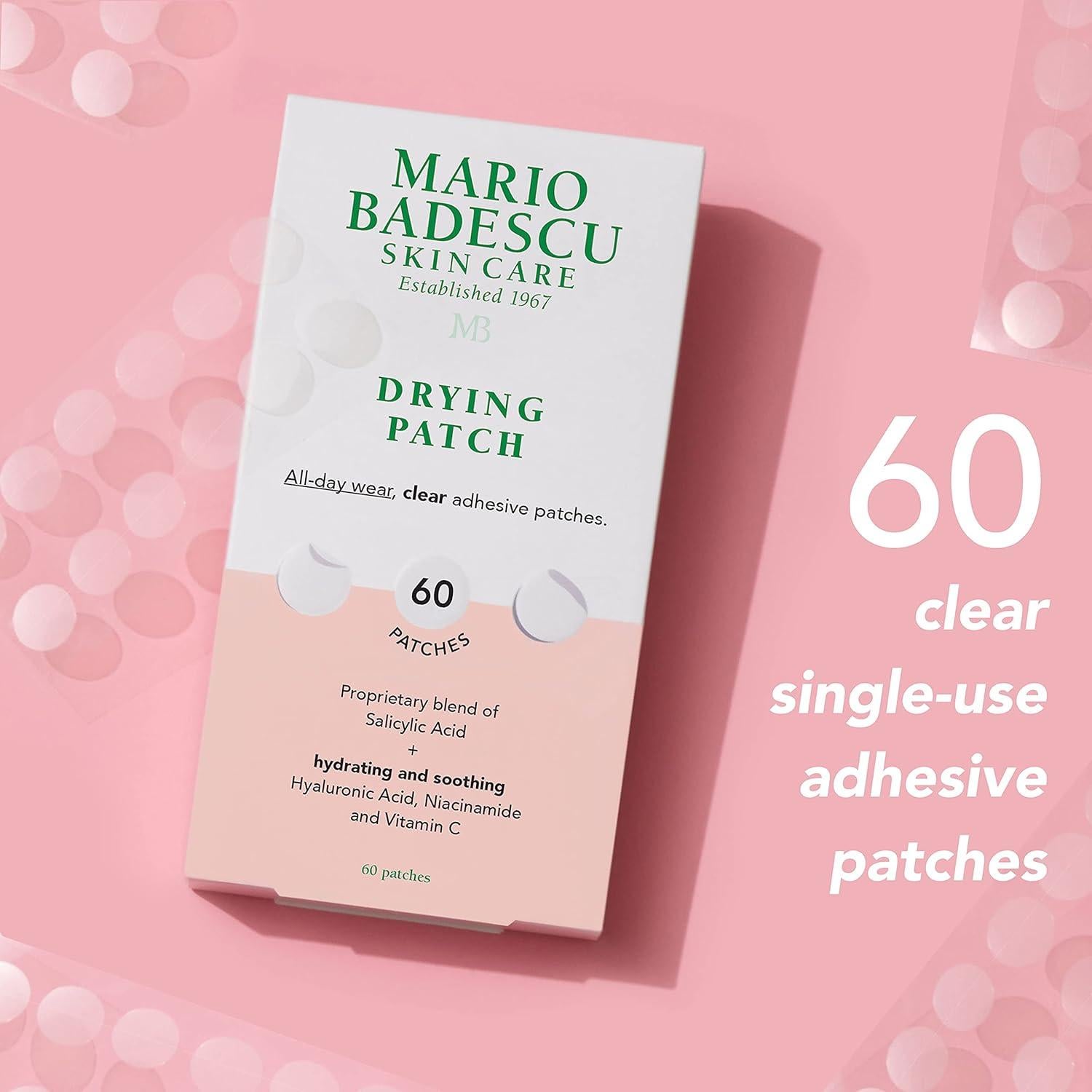 Parche Secante Mario Badescu 60 Parches 12mm Vegano