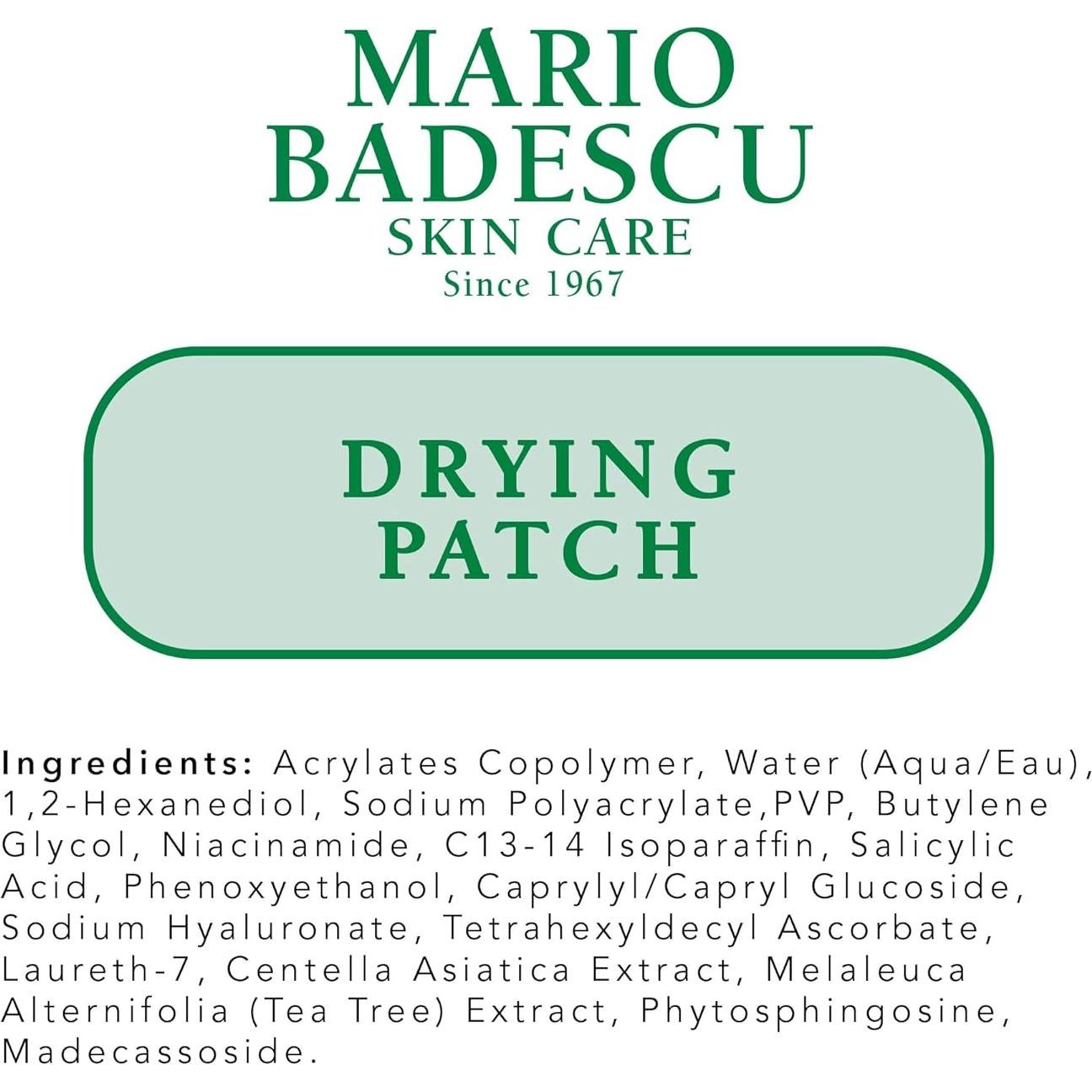 Parche Secante Mario Badescu 60 Parches 12mm Vegano