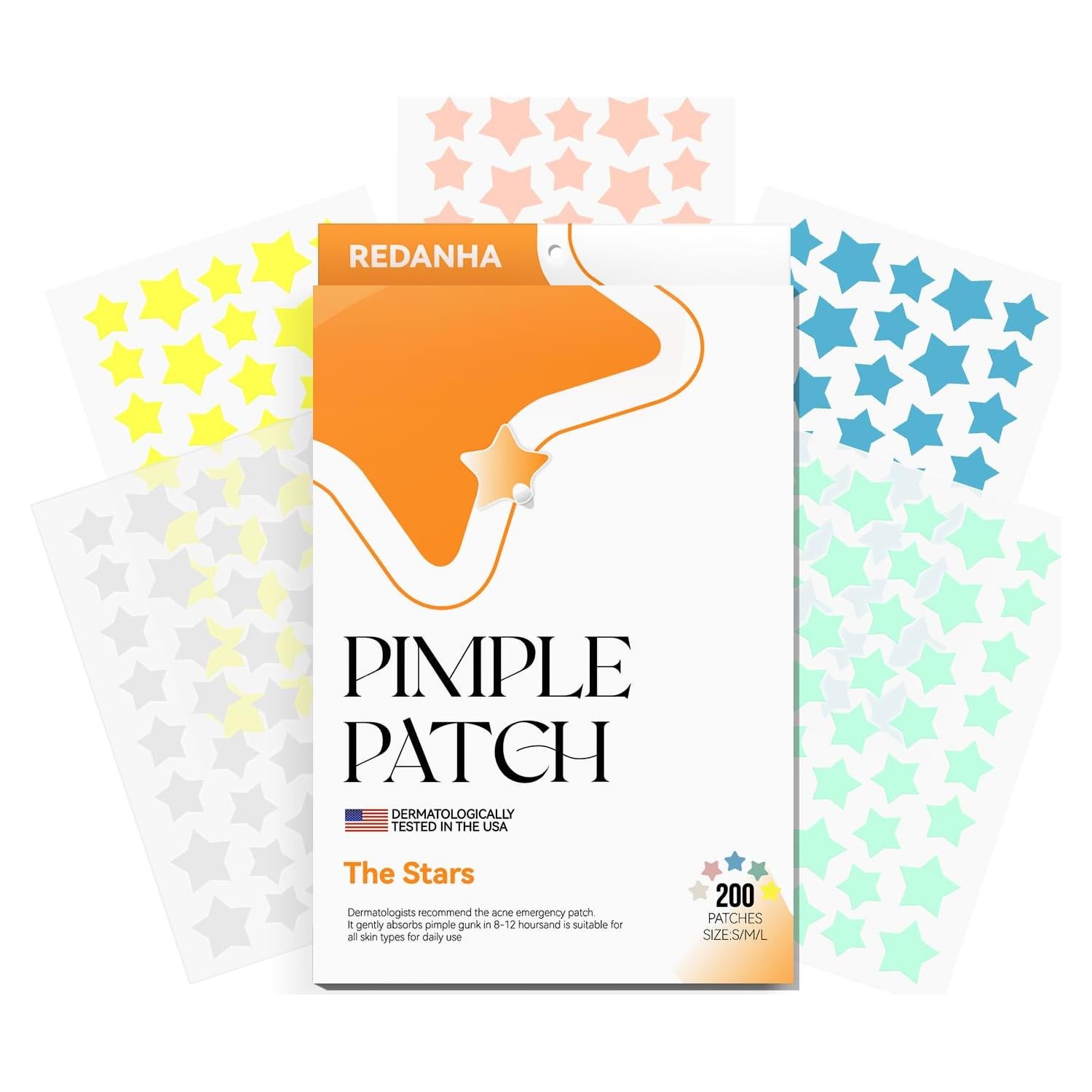 200 Parches Estrella para Acné Hidrocoloides REDANHA