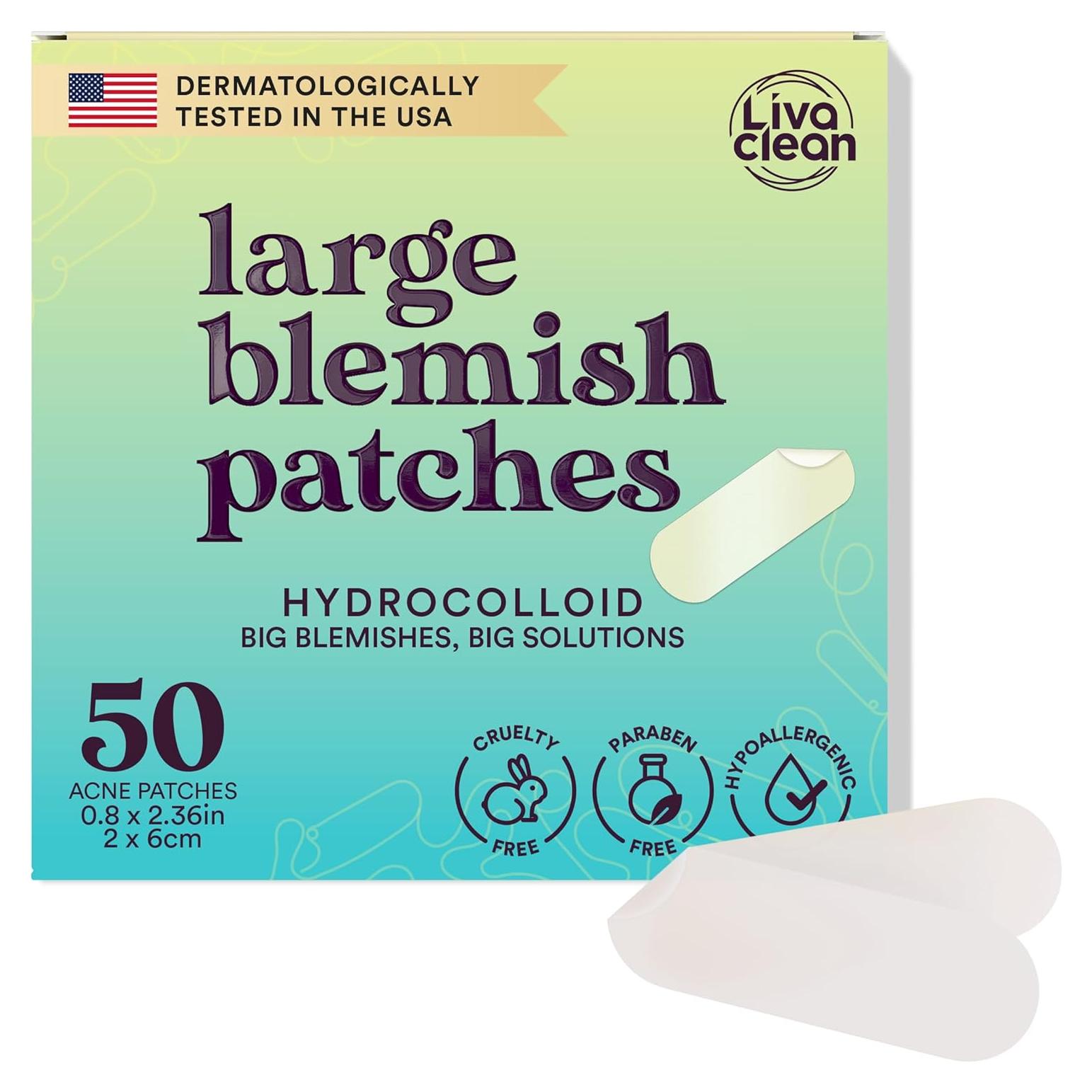 Parches Hidrocoloides Grandes LivaClean 50CT para Acné