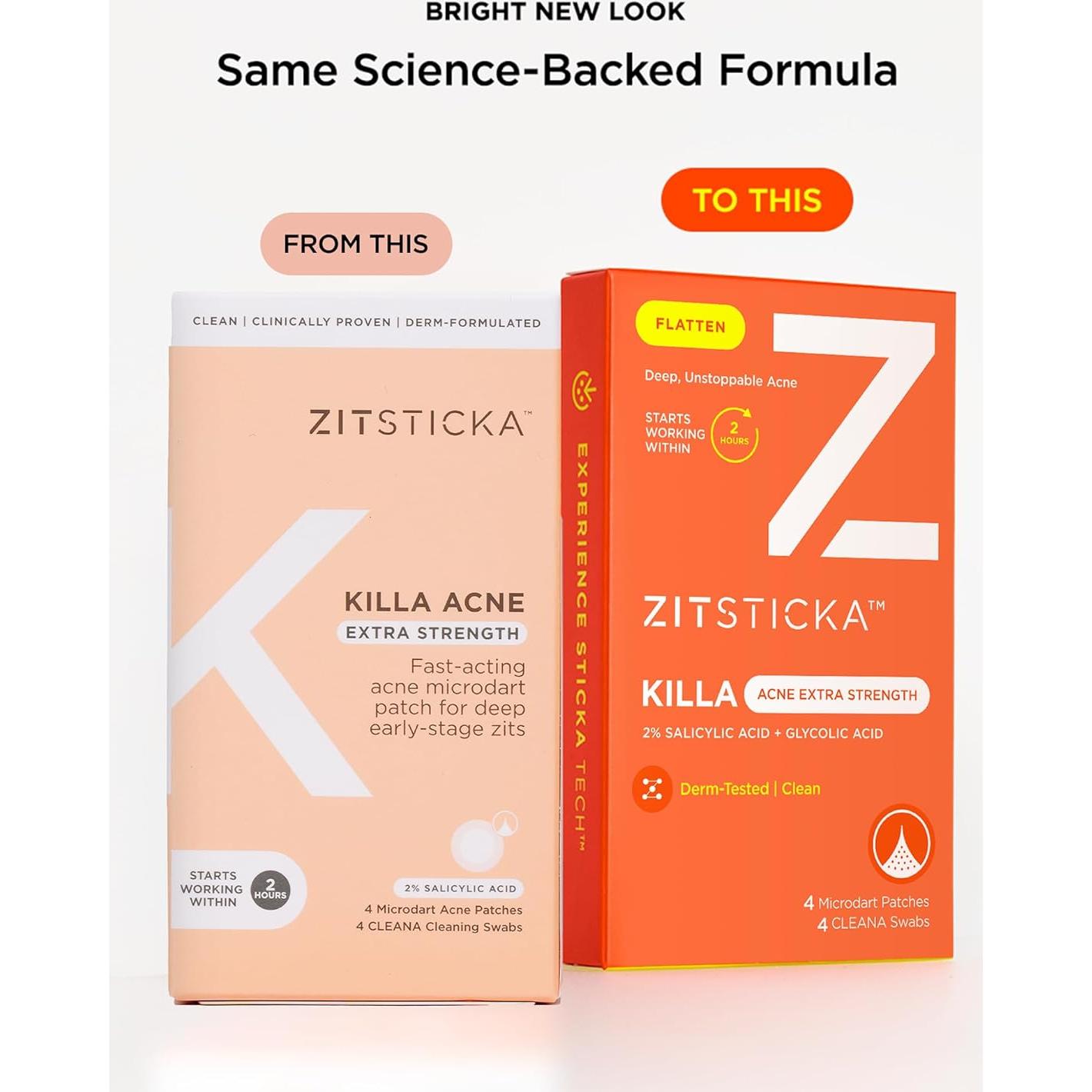 Parches para Acné ZitSticka KILLA ACNE Fuerza Extra 4 Unidades