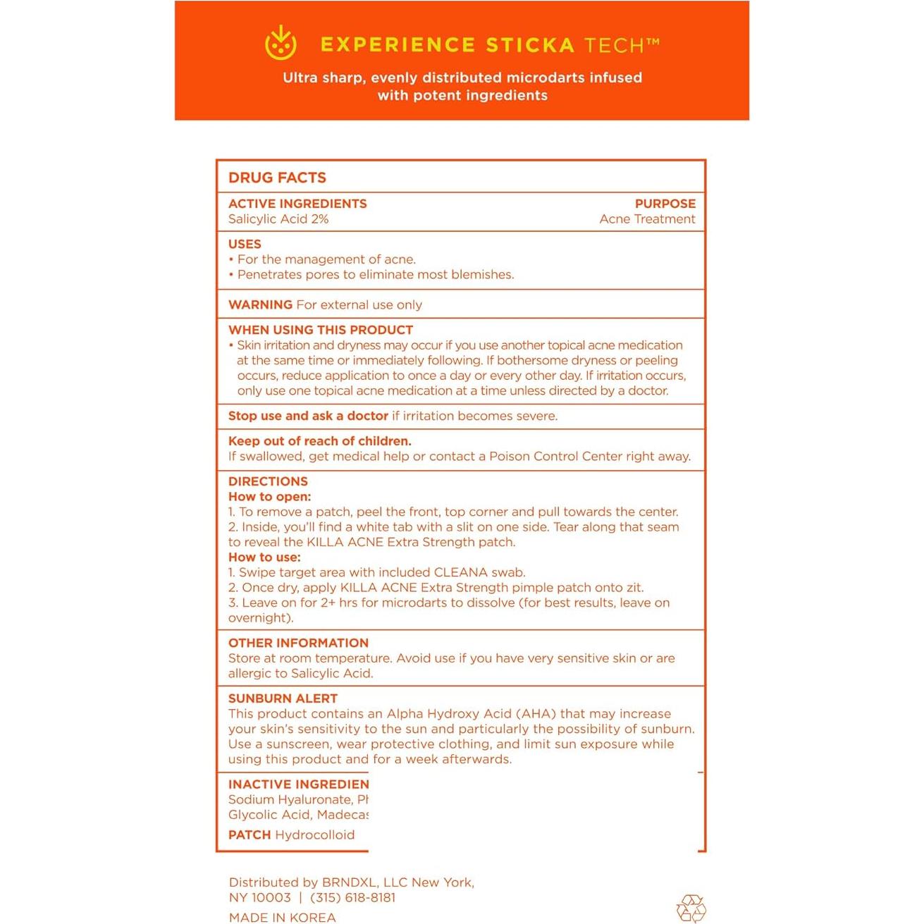 Parches para Acné ZitSticka KILLA ACNE Fuerza Extra 4 Unidades