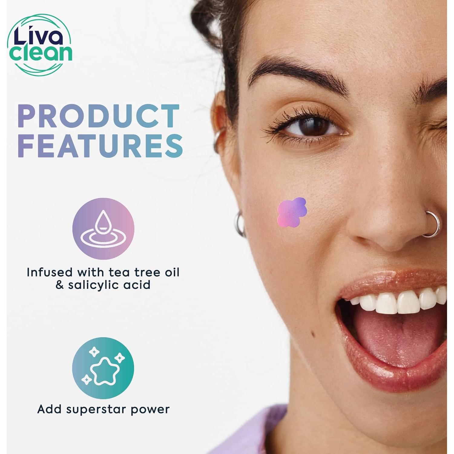 Parches para Acné LivaClean 240 CT Holográficos con Ácido Salicílico