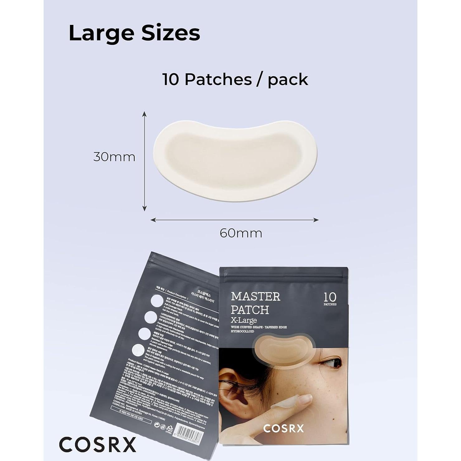 COSRX Master Patch Intensivo 10 Parches Ovalados para Granos
