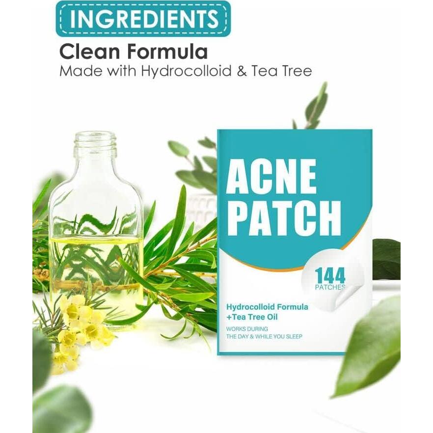 Parche para Granos de Acné HeroLabs - Hidrocoloide Vegano 144 Unidades