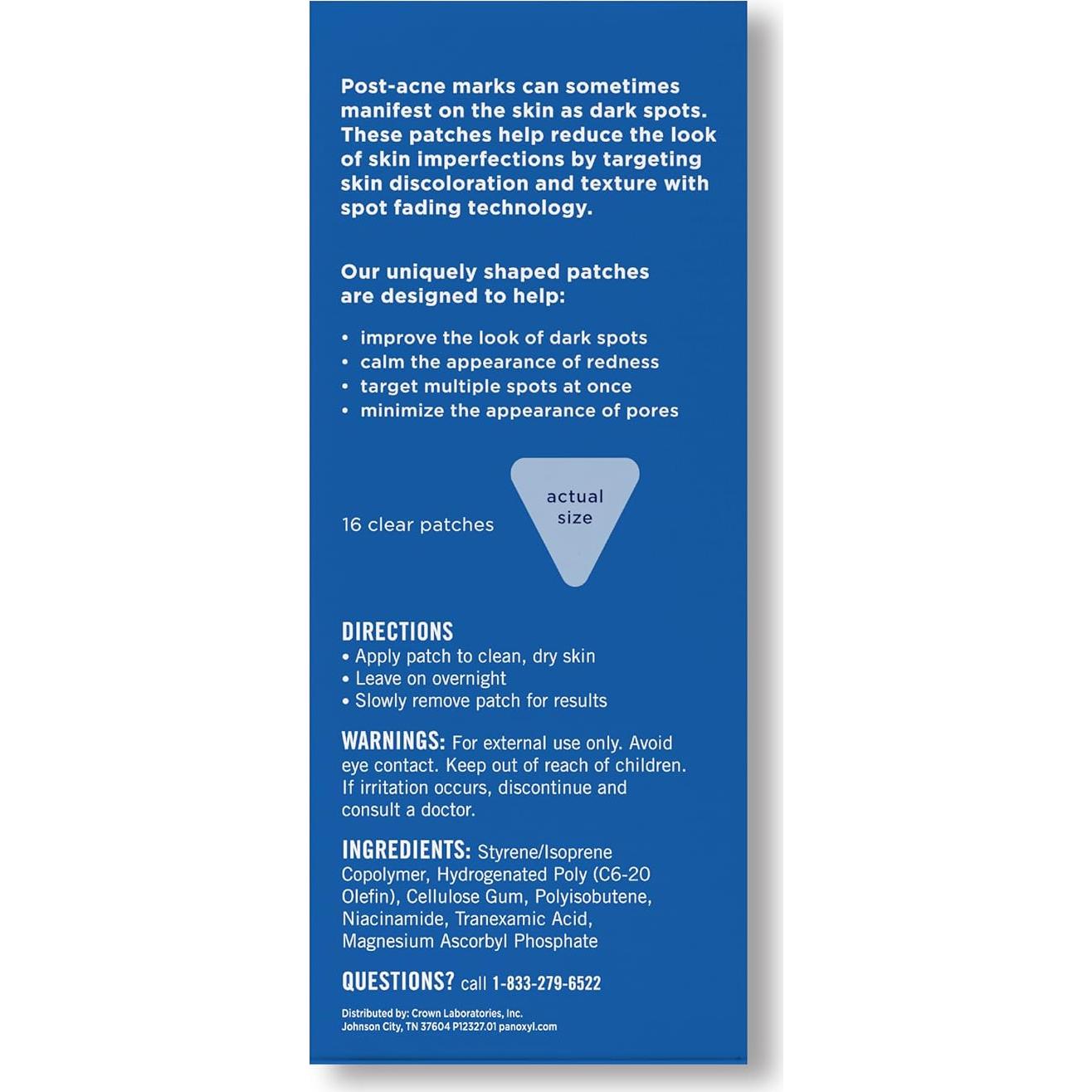 Parche Aclarador de Imperfecciones PanOxyl 16ct - Vegano y Sin Láttex