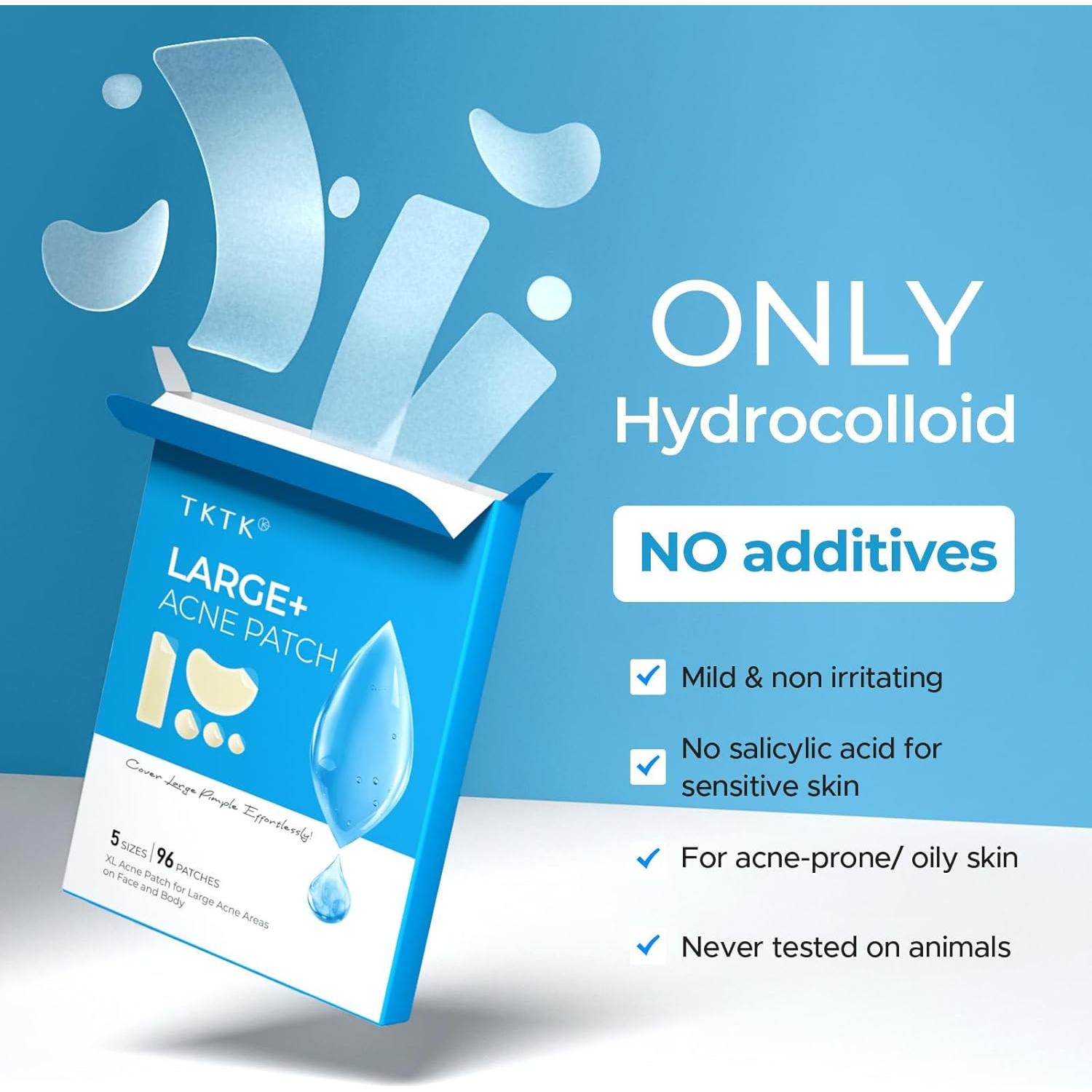 Parche para Granos Grande TKTK XL 60x20mm Hidrocoloide 96 Parches