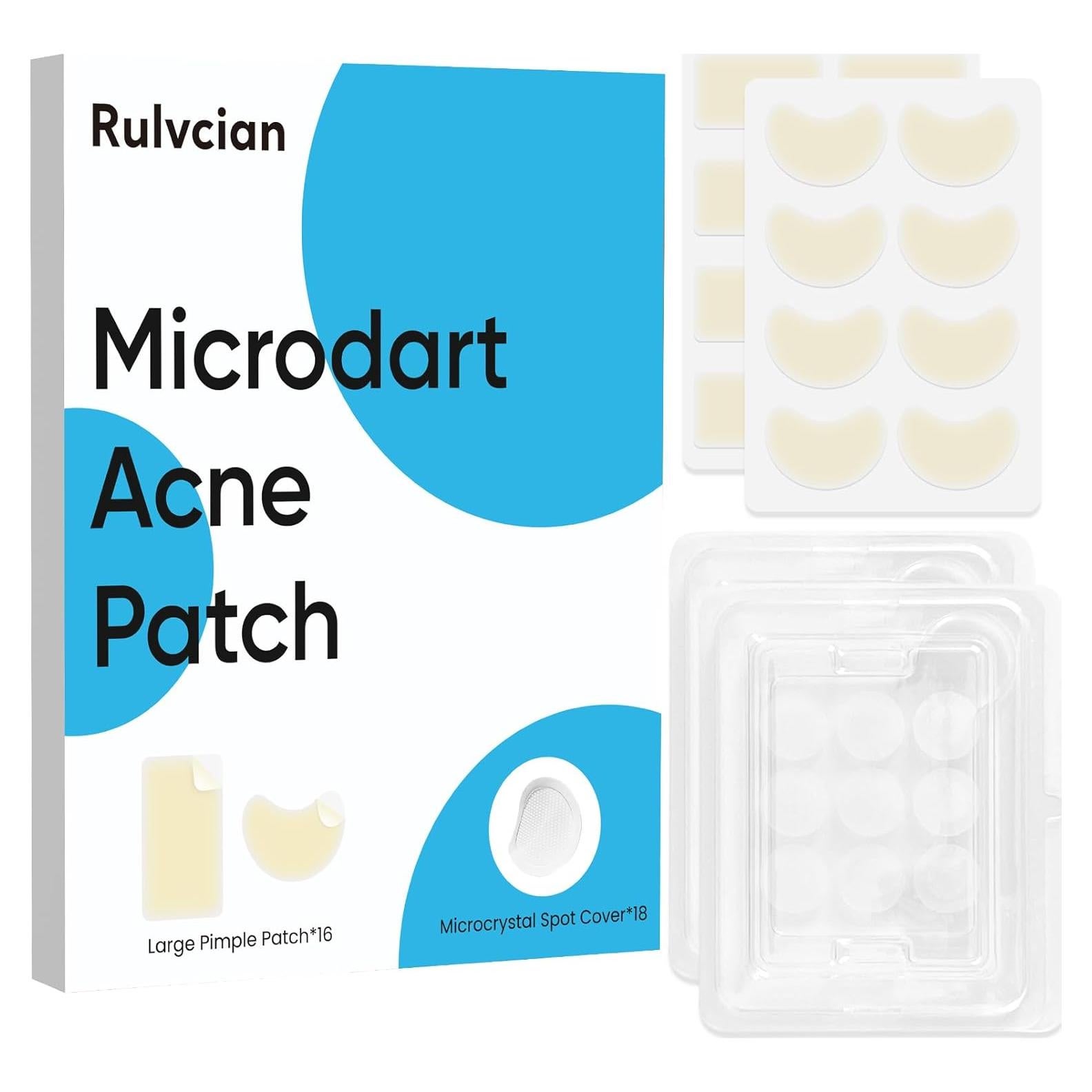 Parche para Acné Rulvcian - 18 Microdart + 16 Grandes