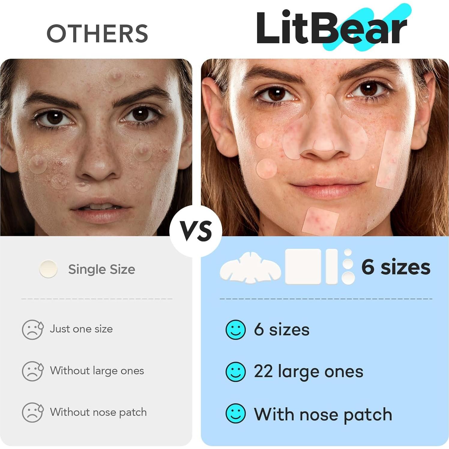 Parches para Granos LitBear - 118 Parches Hidrocoloide XL