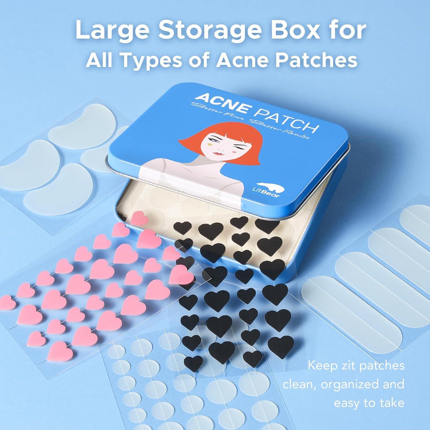 Parches Hidrocoloides para Acné LitBear - 140 Pcs, 8 Tamaños