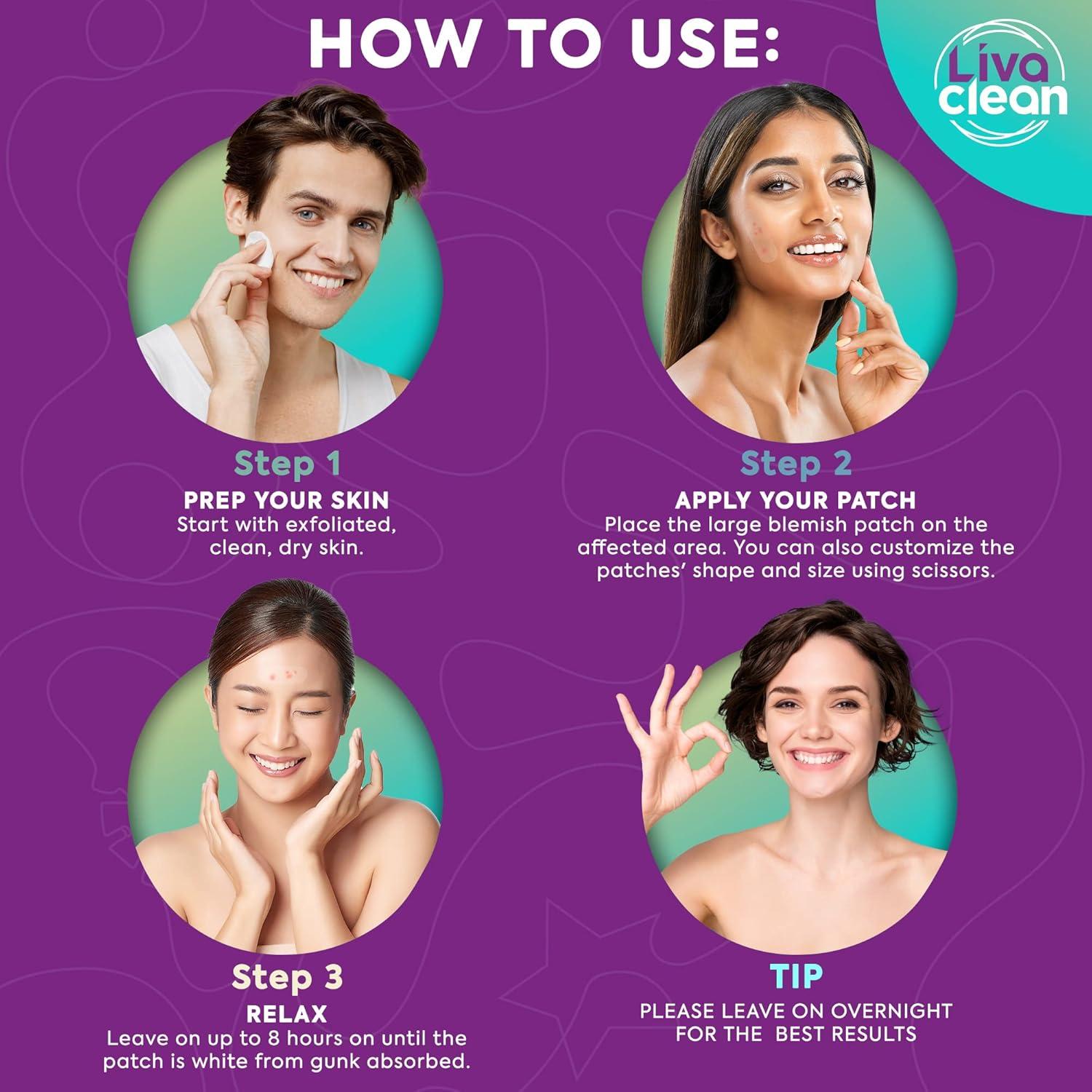 Parches Hidrocoloides Grandes LivaClean para Granos - 20 Unidades