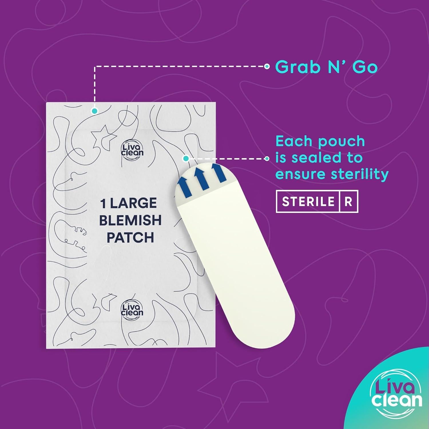 Parches Hidrocoloides Grandes LivaClean para Granos - 20 Unidades