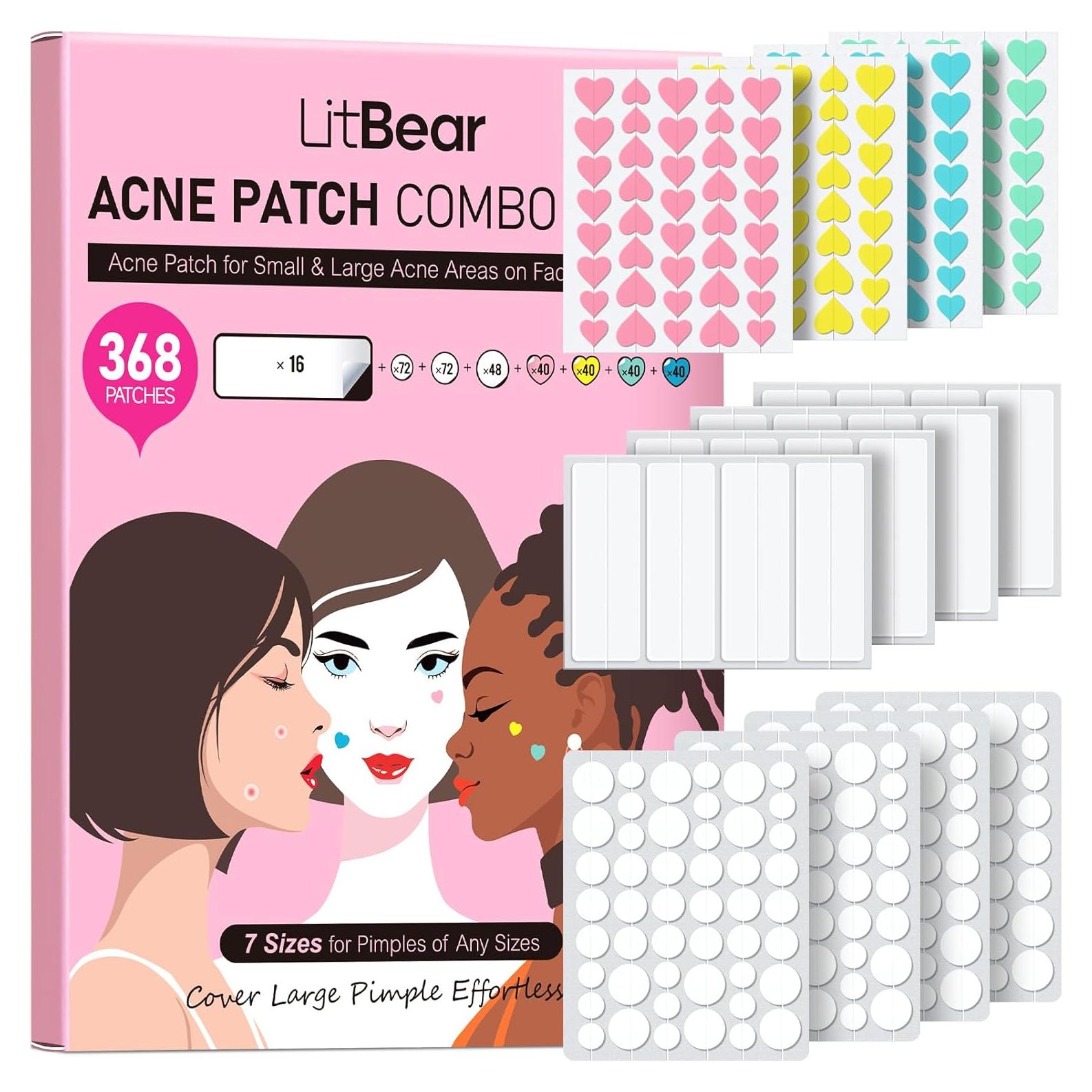 Parches Hidrocoloides para Acné LitBear 3 en 1 - 192 Piezas