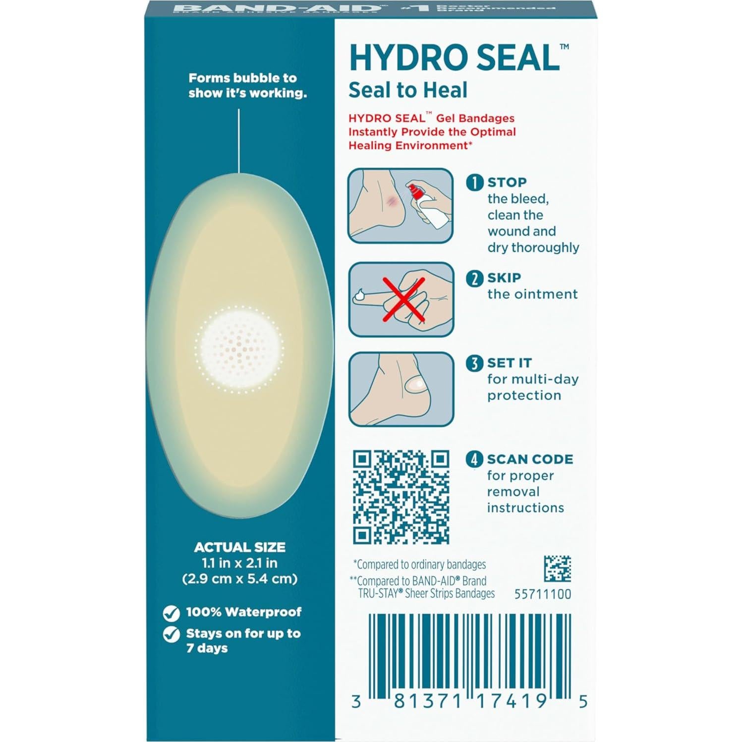 Curitas Band-Aid Hydro Seal para Ampollas - 6 Unidades