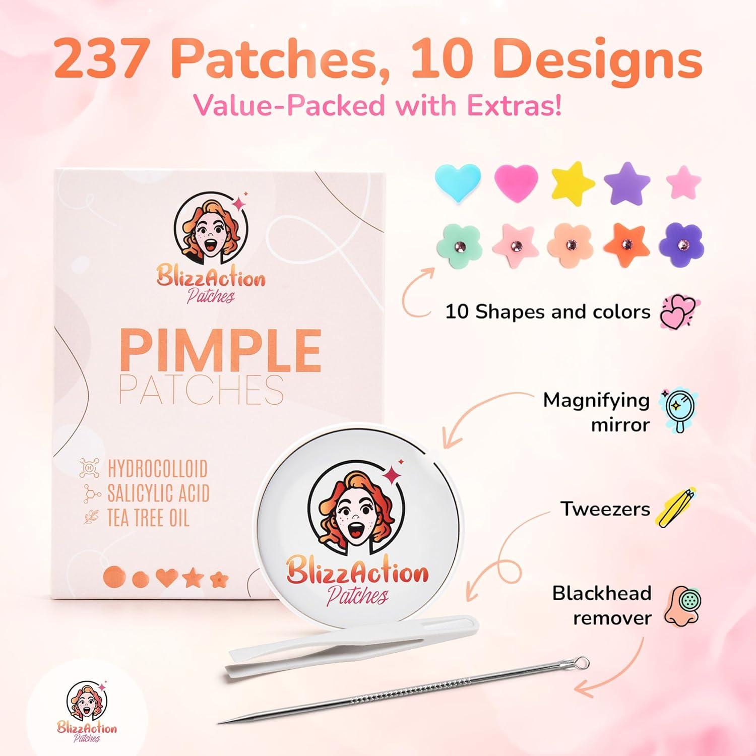Parches para Espinillas BlizzAction 237 Pcs Hidrocoloides
