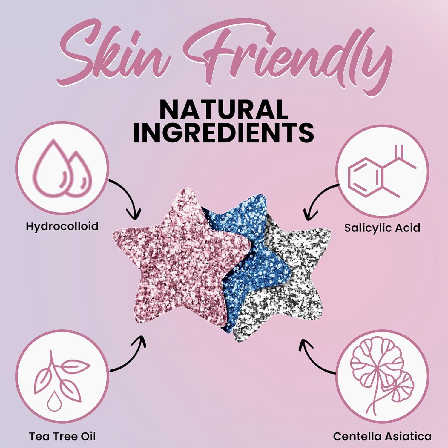 260 Parches Hidrocoloides para Espinillas Andlane - 7 Colores y 2 Tamaños