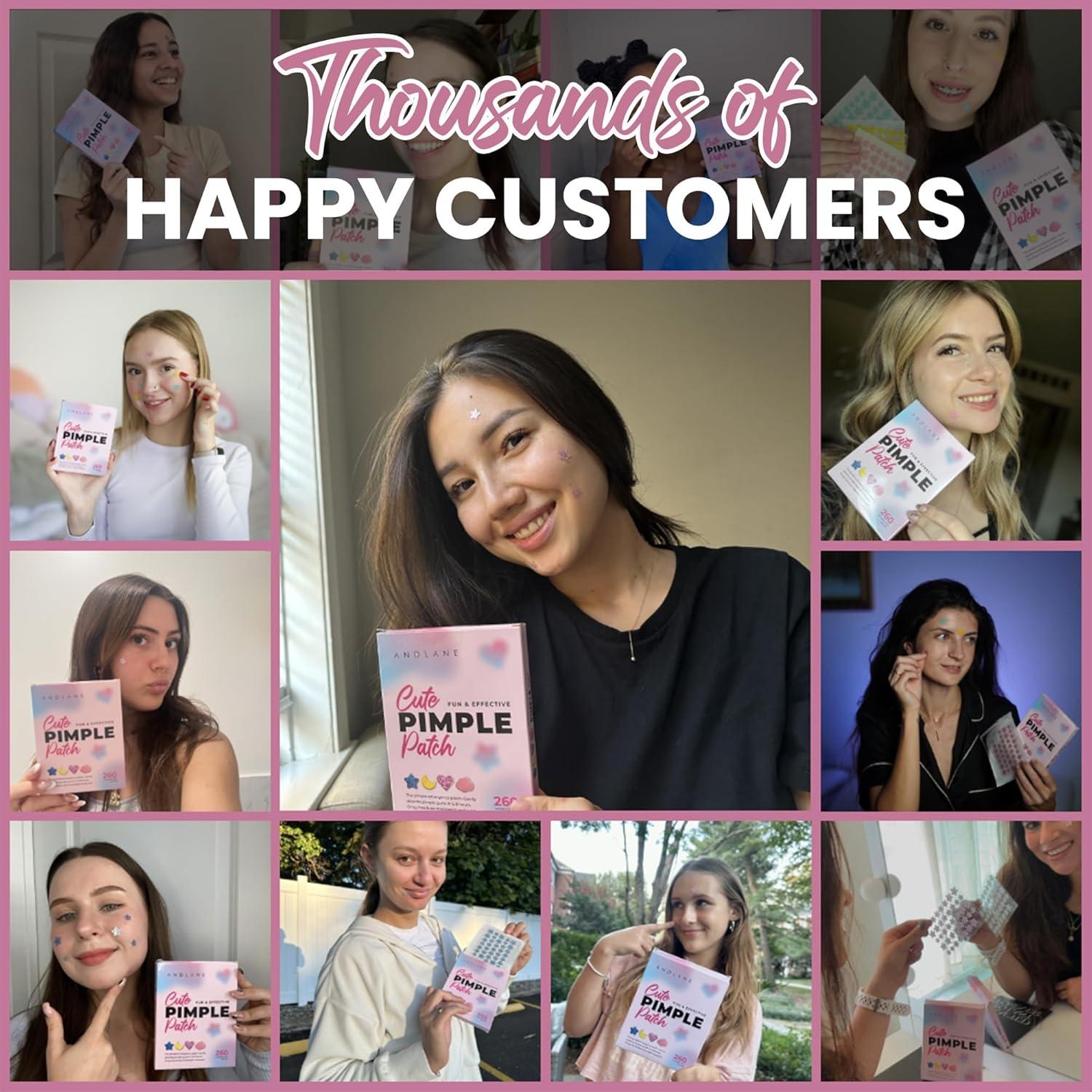 260 Parches Hidrocoloides para Espinillas Andlane - 7 Colores y 2 Tamaños