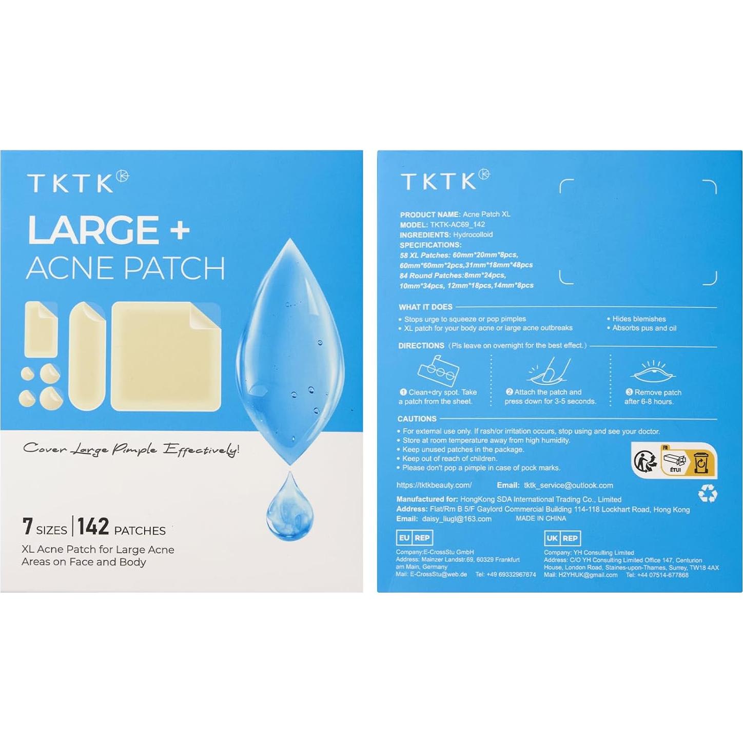 Parche Hidrocoloide para Acné TKTK - 142 Parches en 7 Tamaños