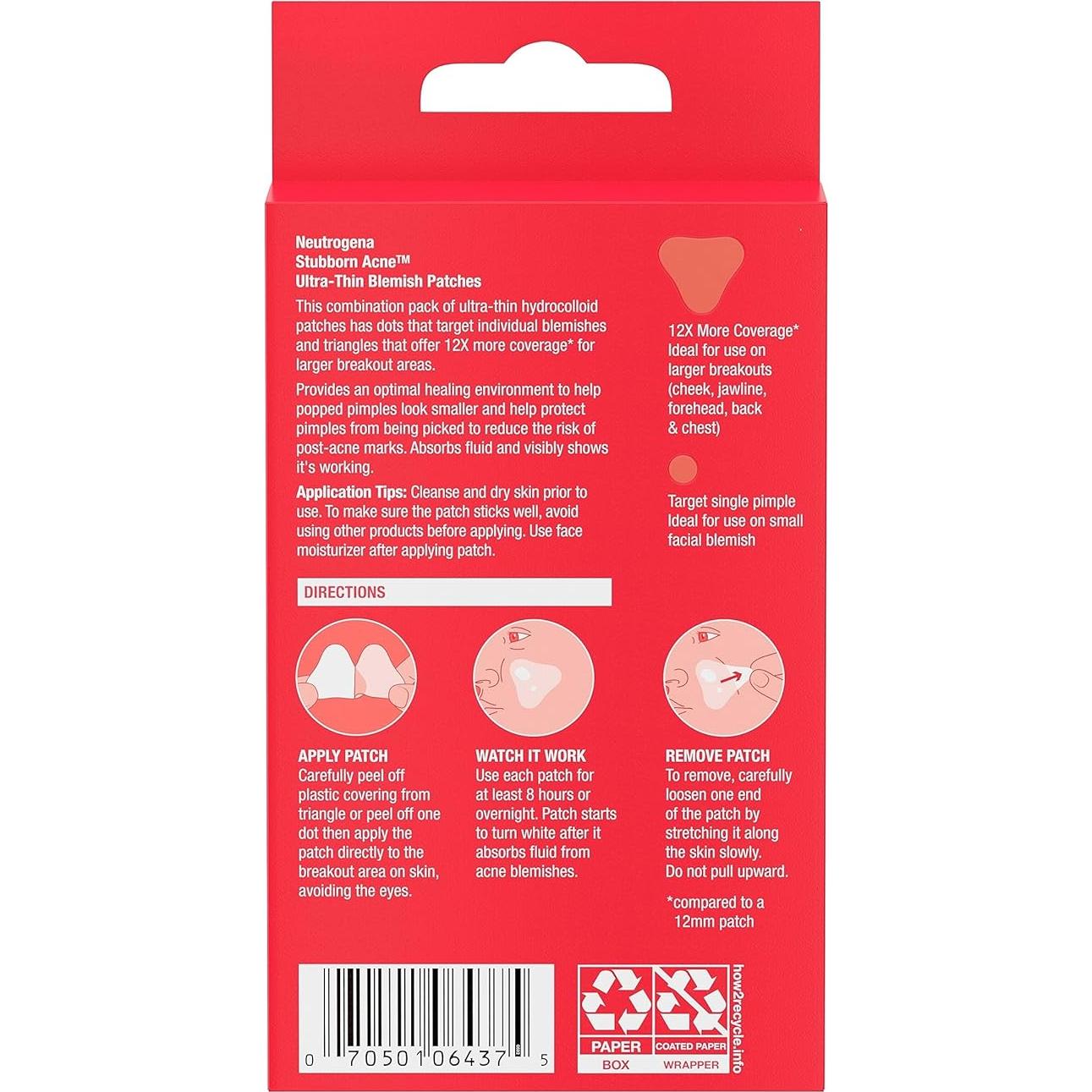 Parche para Acné Neutrogena Ultra Delgado 16 Parches Hidrocoloides