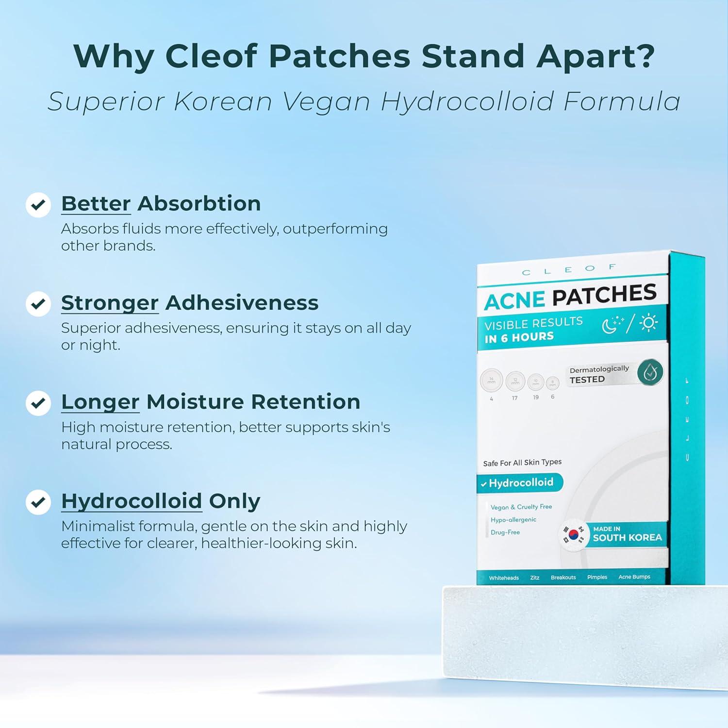 Parche Hidrocoloide para Acné CLEOF - 46 Unidades Vegano