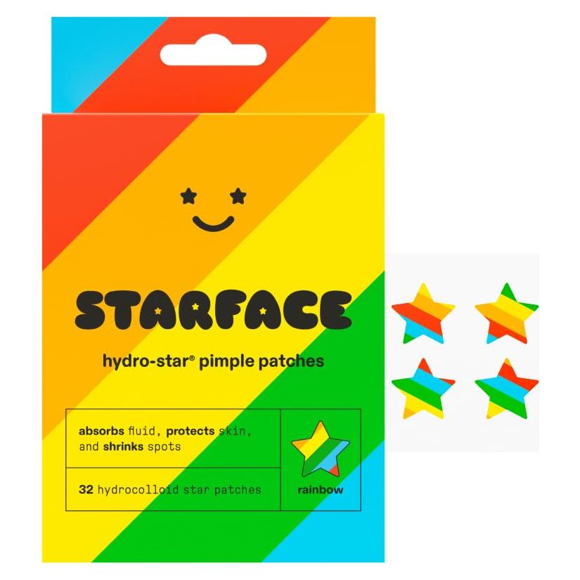 Parche Hidrocoloide Estrellas Arcoíris Starface - 32 Unidades