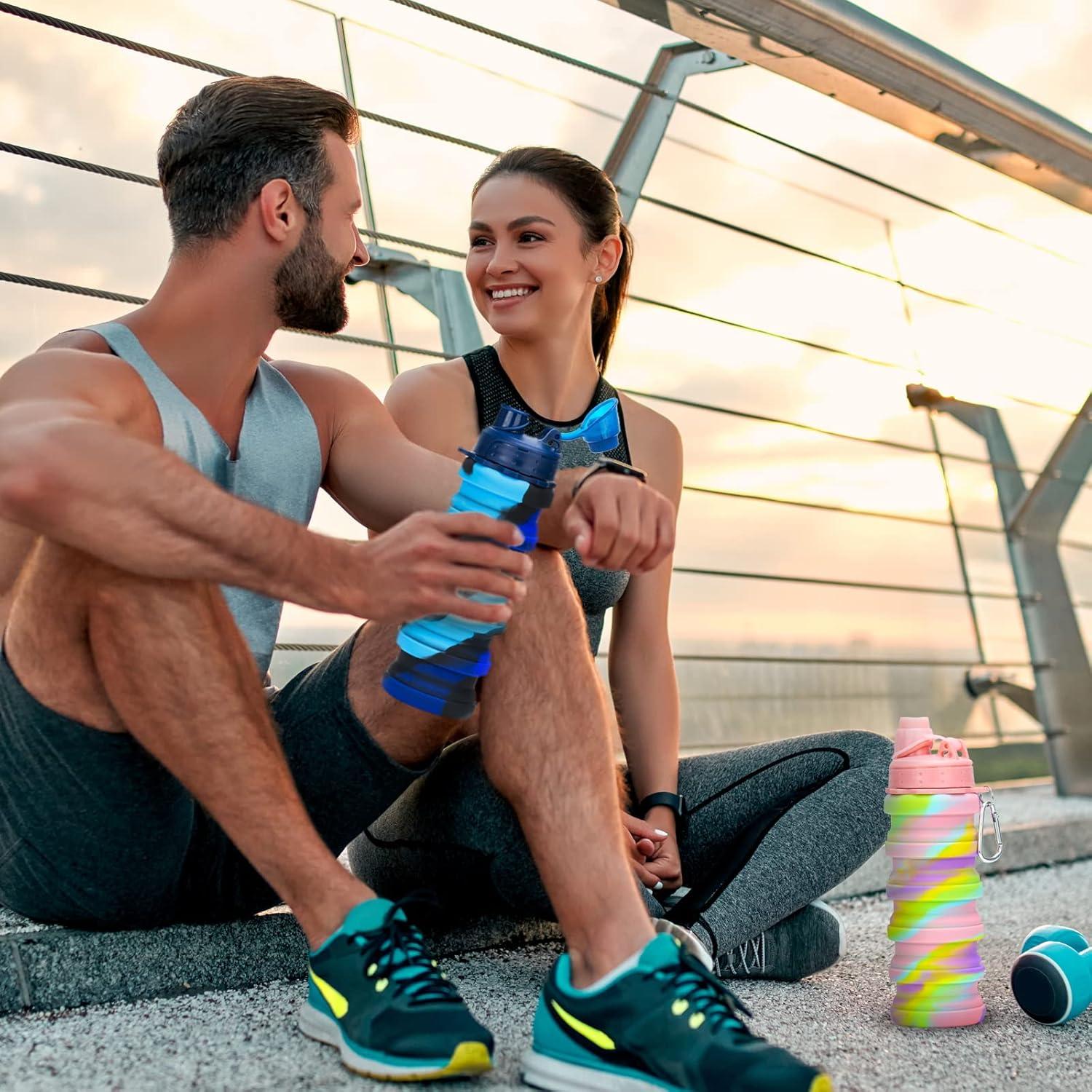 Botellas de Agua Plegables Ingcebo 473ml 2 Unidades Silicona