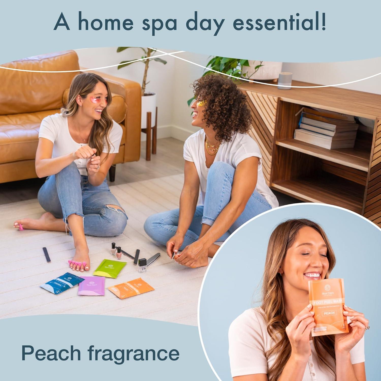 Mascarilla Exfoliante para Pies Blue Oasis - Durazno 4 Pack