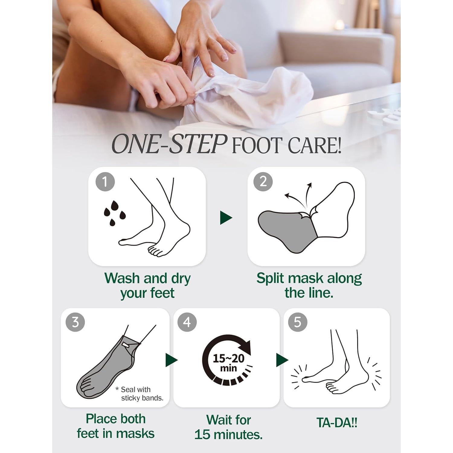 Mascarilla Hidratante para Pies Secos y Agrietados TODAYDAY - 5 Pares