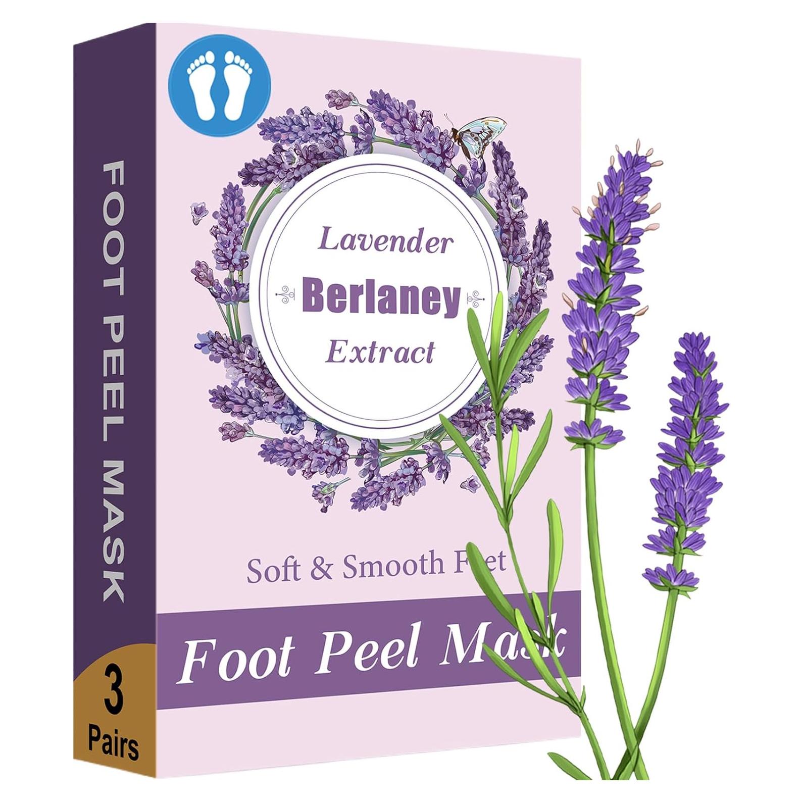 Máscara Exfoliante para Pies Berlaney - 3 Pares con Lavanda