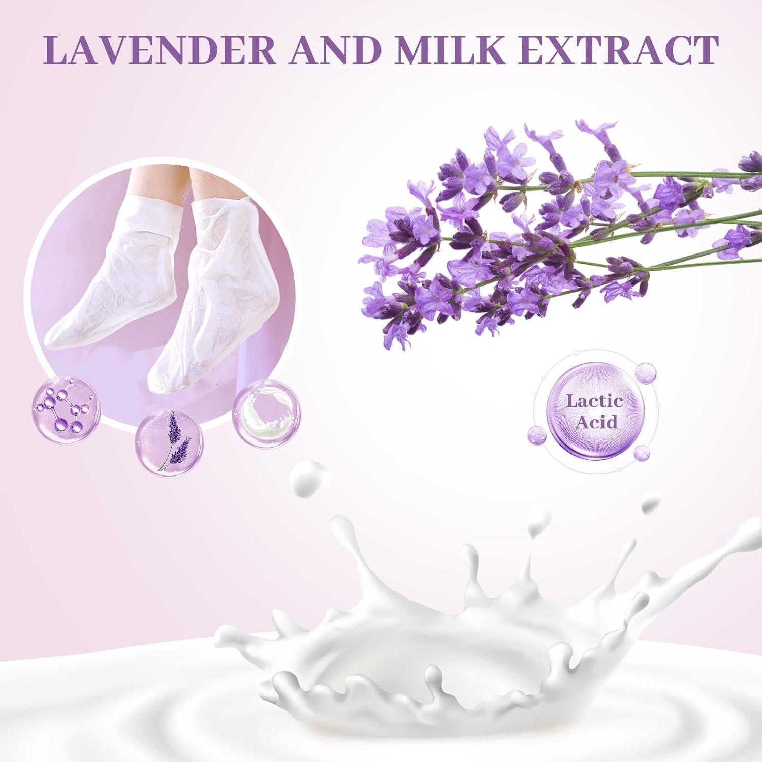 Máscara Exfoliante para Pies Berlaney - 3 Pares con Lavanda