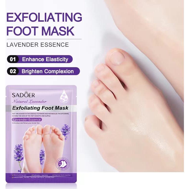 Mascarilla Exfoliante para Pies MaerWaw 6 Paquetes Lavanda