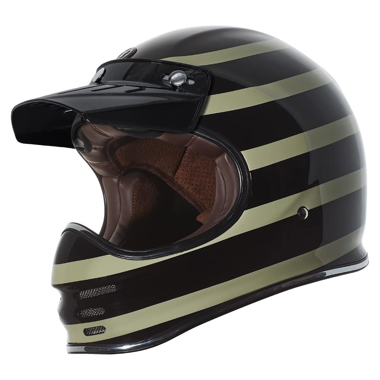 Casco Integral TORC T3 Retro Clásico Unisex Aprobado DOT/ECE