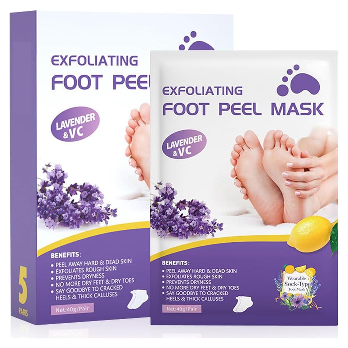 Mascarilla Exfoliante para Pies TOEDO - 5 Pares Hidratantes