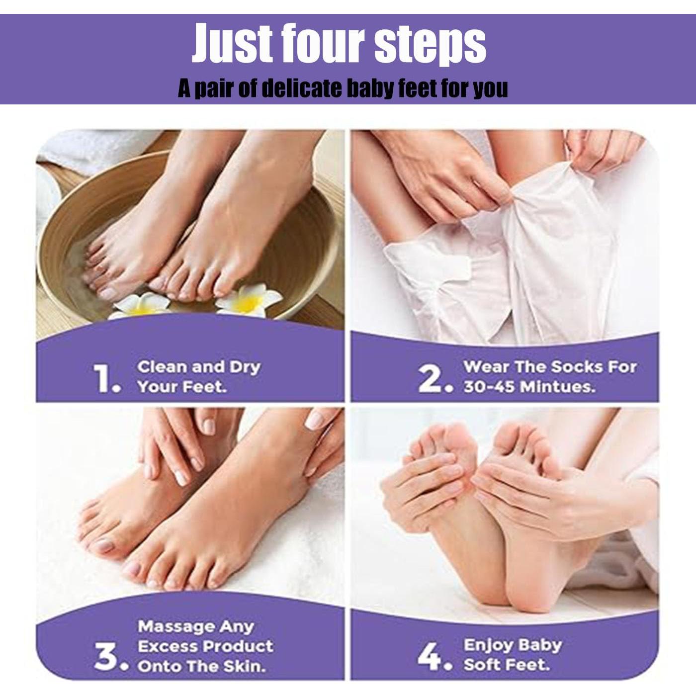 Mascarilla Exfoliante para Pies Mckkymi - 5 Paquetes Aroma Lavanda