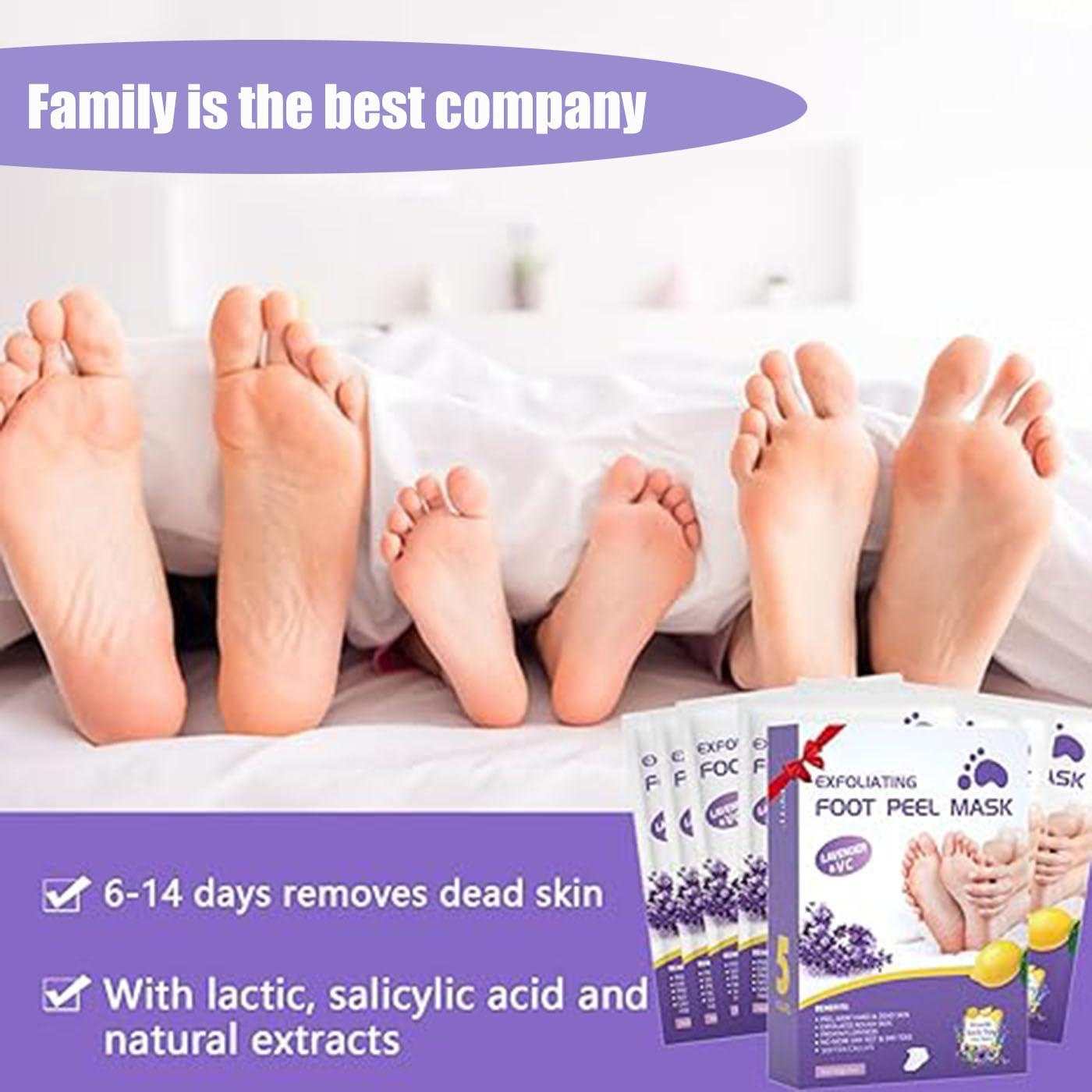 Mascarilla Exfoliante para Pies Mckkymi - 5 Paquetes Aroma Lavanda