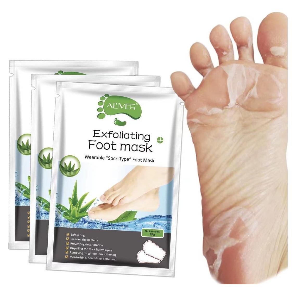 Mascarilla Exfoliante para Pies WEIDA SIGN - 3 Paquetes Aloe Vera