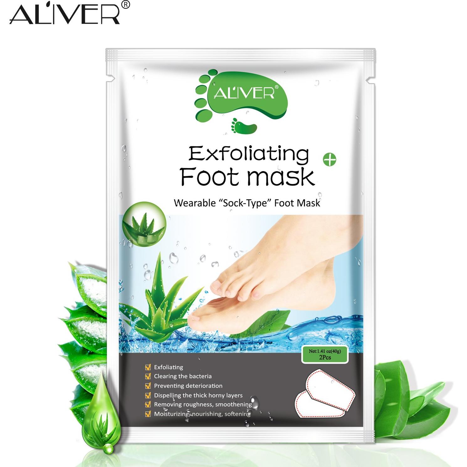 Mascarilla Exfoliante para Pies WEIDA SIGN - 3 Paquetes Aloe Vera