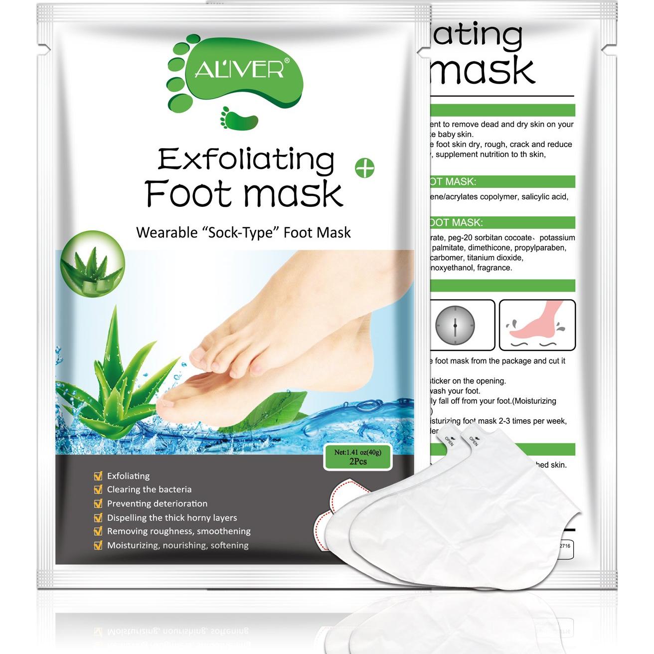 Mascarilla Exfoliante para Pies WEIDA SIGN - 3 Paquetes Aloe Vera