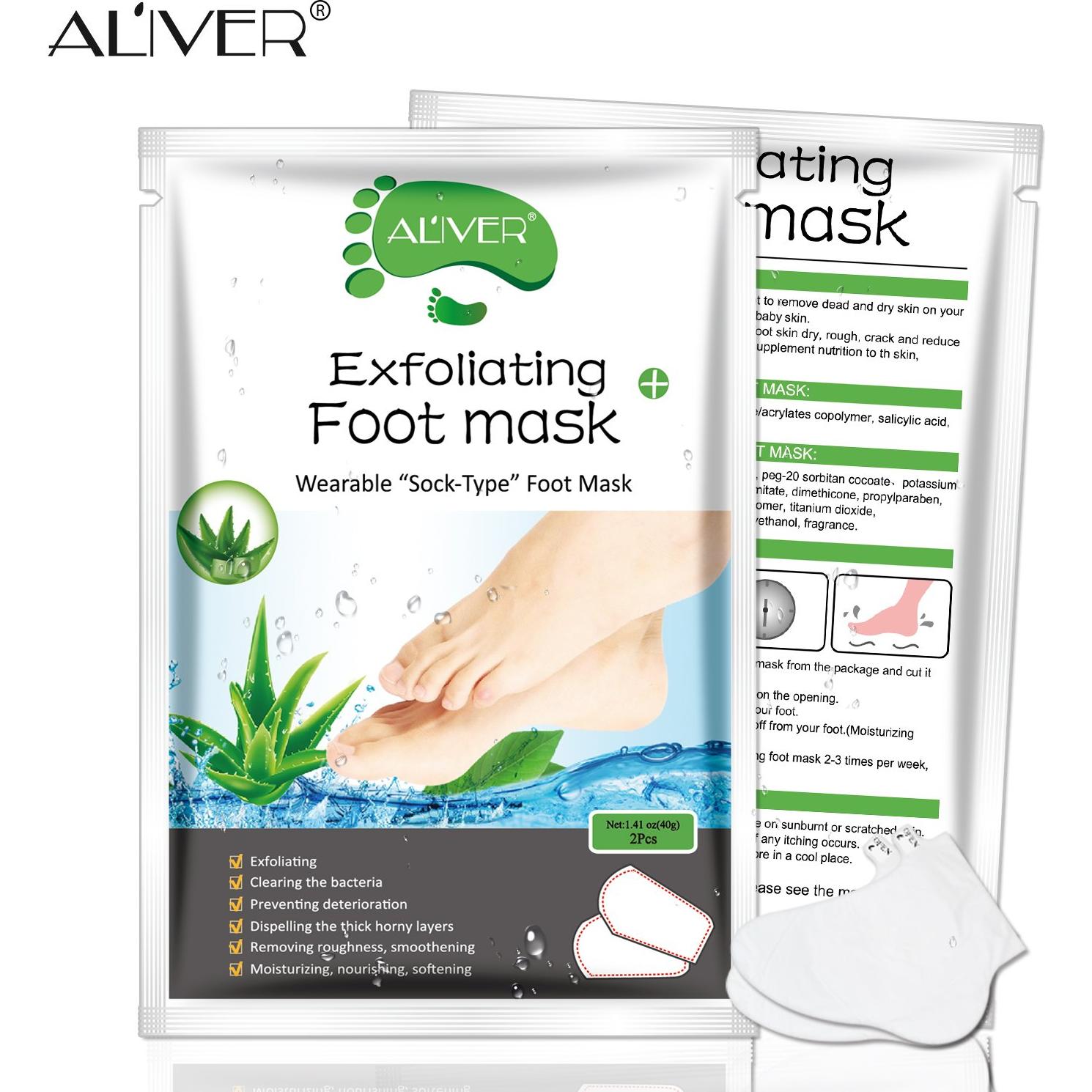 Mascarilla Exfoliante para Pies WEIDA SIGN - 3 Paquetes Aloe Vera