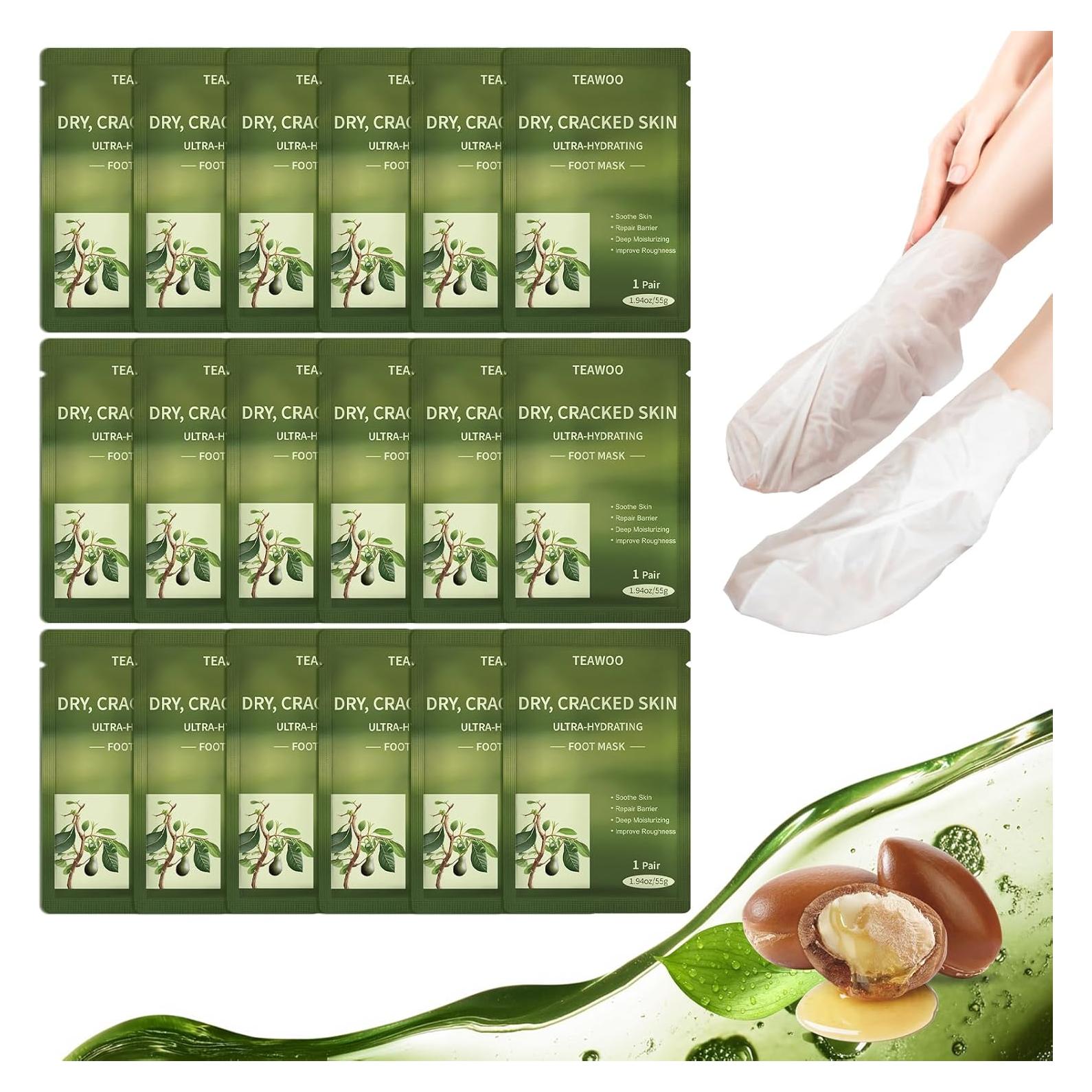 Mascarillas Hidratantes para Pies TEAWOO - 18 Pares con Karité