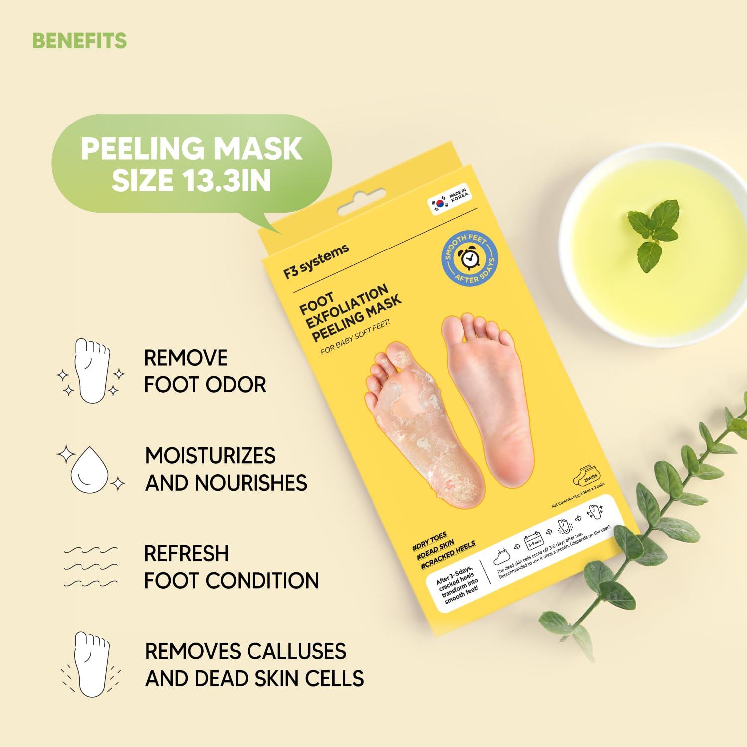 Máscara Exfoliante para Pies F3 Systems - Peeling AHA/BHA 159g