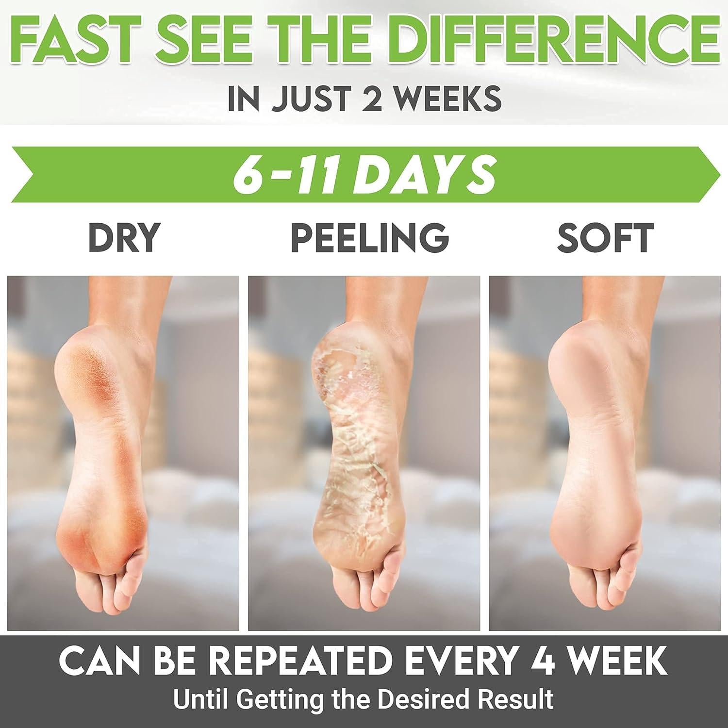 Mascarilla Exfoliante para Pies Karma Organic - Té Verde Hidratante, 2 Unidades