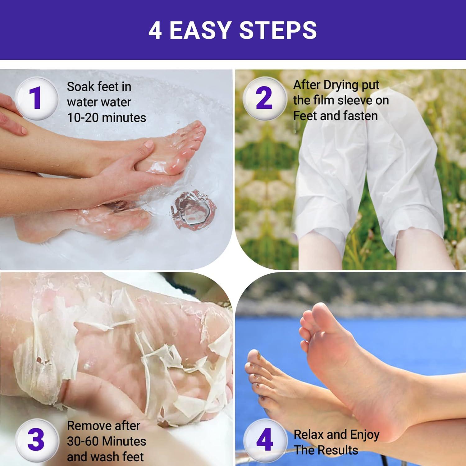 Mascarilla Exfoliante para Pies Karma Organic con Lavanda - Hidratante y Reparadora (Paquete de 2)