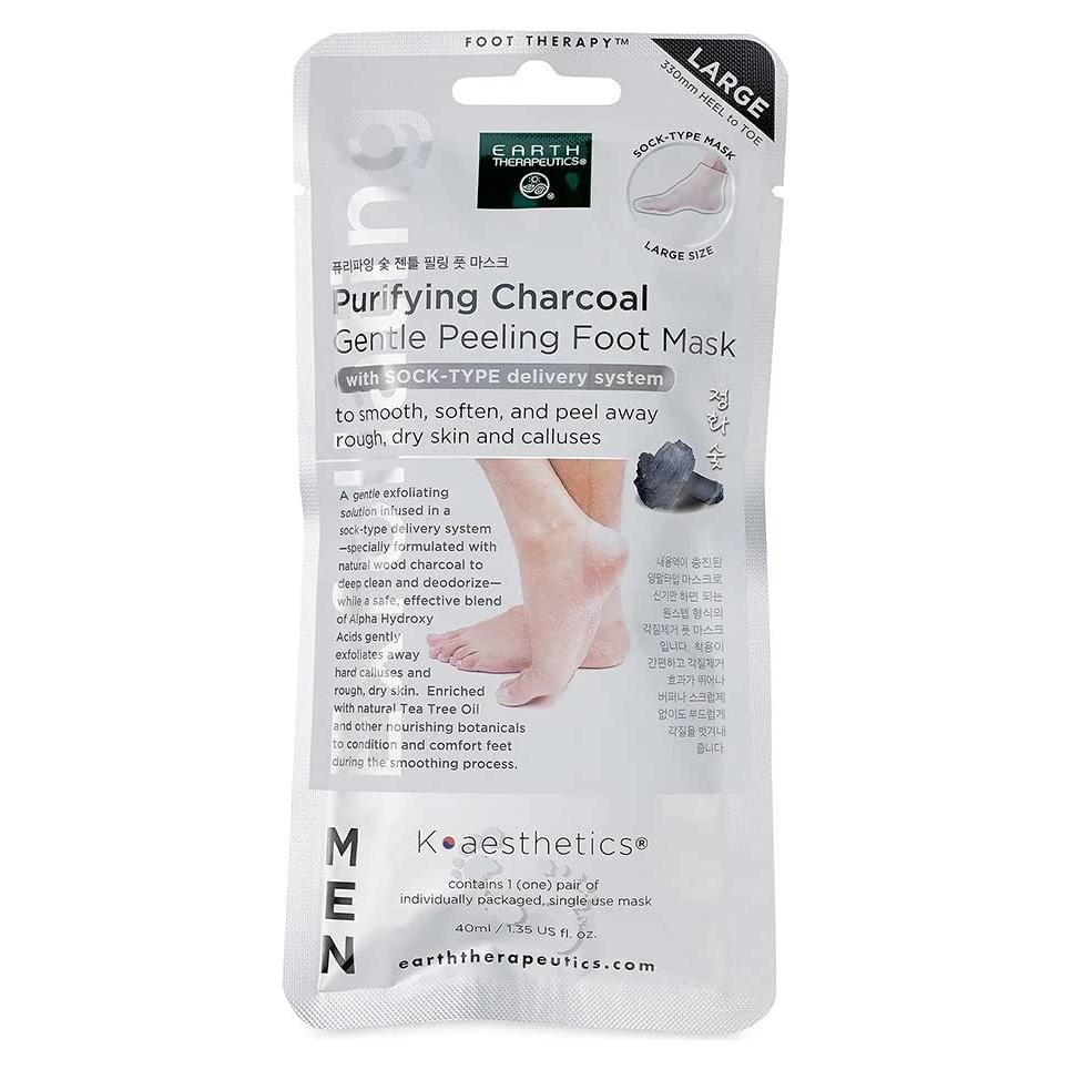 Mascarilla Exfoliante Suave Earth Therapeutics - Carbón 1 par