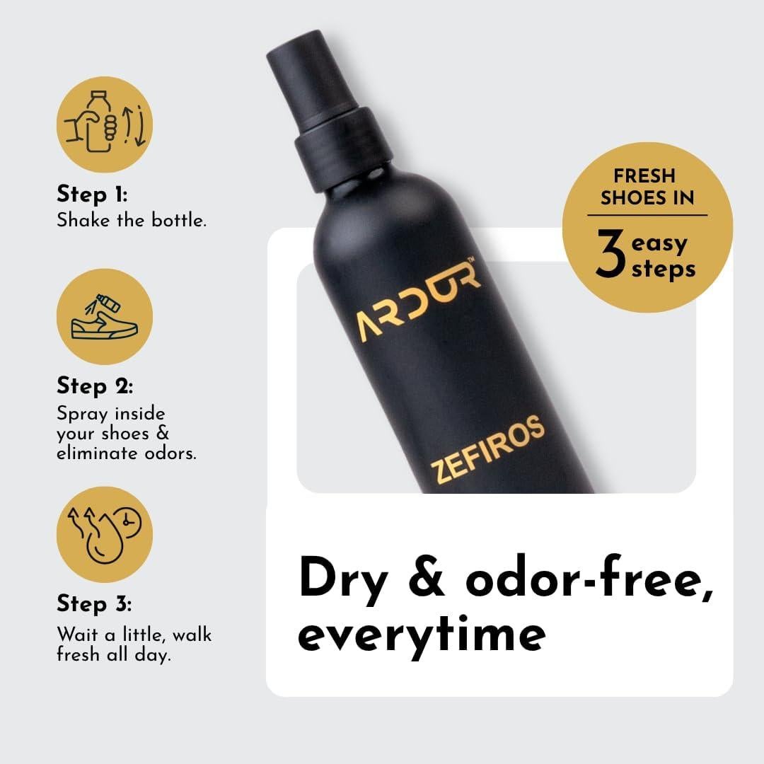 Spray Desodorante para Zapatos Ardur Zefiros 200ml - Eliminador de Olores